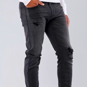 NWOT Men’s Hollister Skinny Jeans Super Stretch Black & Faded with tears